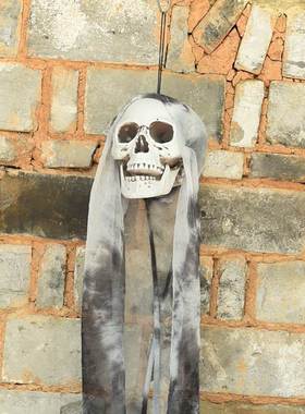 极速Halloween gauze skull hanging ghost house chamber e.scap