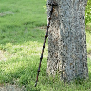 极速新手工筇竹竹根T型手杖登山防身防I滑老人拐杖防滑轻便爬山竹