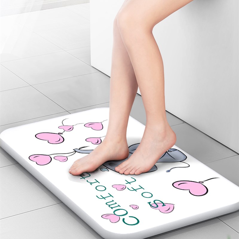 极速Absorbent pad Non-slip Bath Bathroom Mat Floor Show.er R
