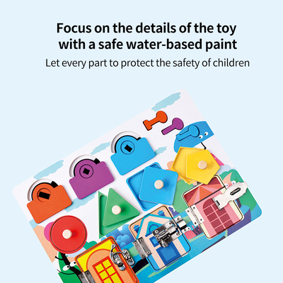 极速Montessori Woonden Training Ability Shape Matching House