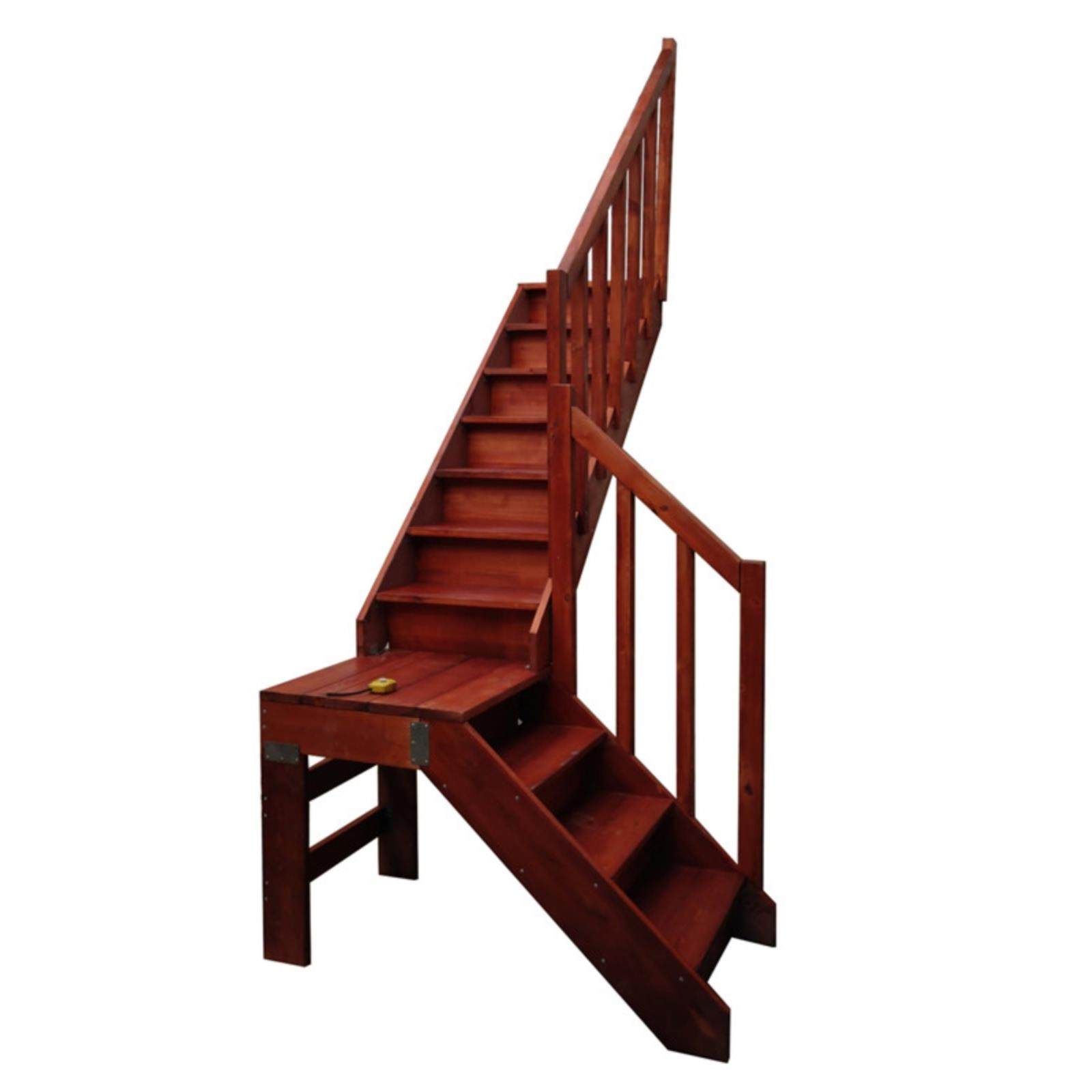 转角楼梯旋转复式阁楼登高平台错层loft时尚家用室内lu型实木梯子