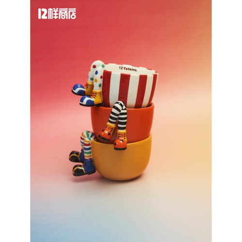 12样商店原创小丑手工马克陶瓷杯