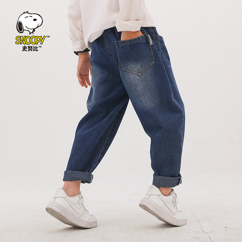 史努比男童加绒牛仔裤秋冬款2025新款冬季小童直筒裤儿童加厚裤子,童装/婴儿装/亲子装,裤子,淘宝优惠券,粉丝福利购,淘宝优惠卷