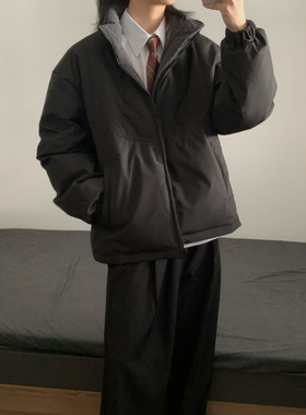 wtmp日系复古双面穿立领羽绒服男女冬季保暖新国标90白鸭绒外套