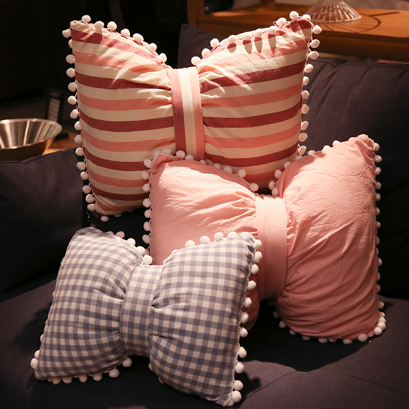 速发抱枕沙发蝴蝶结靠枕卧室垫窗装饰可爱靠飘床头客厅少心