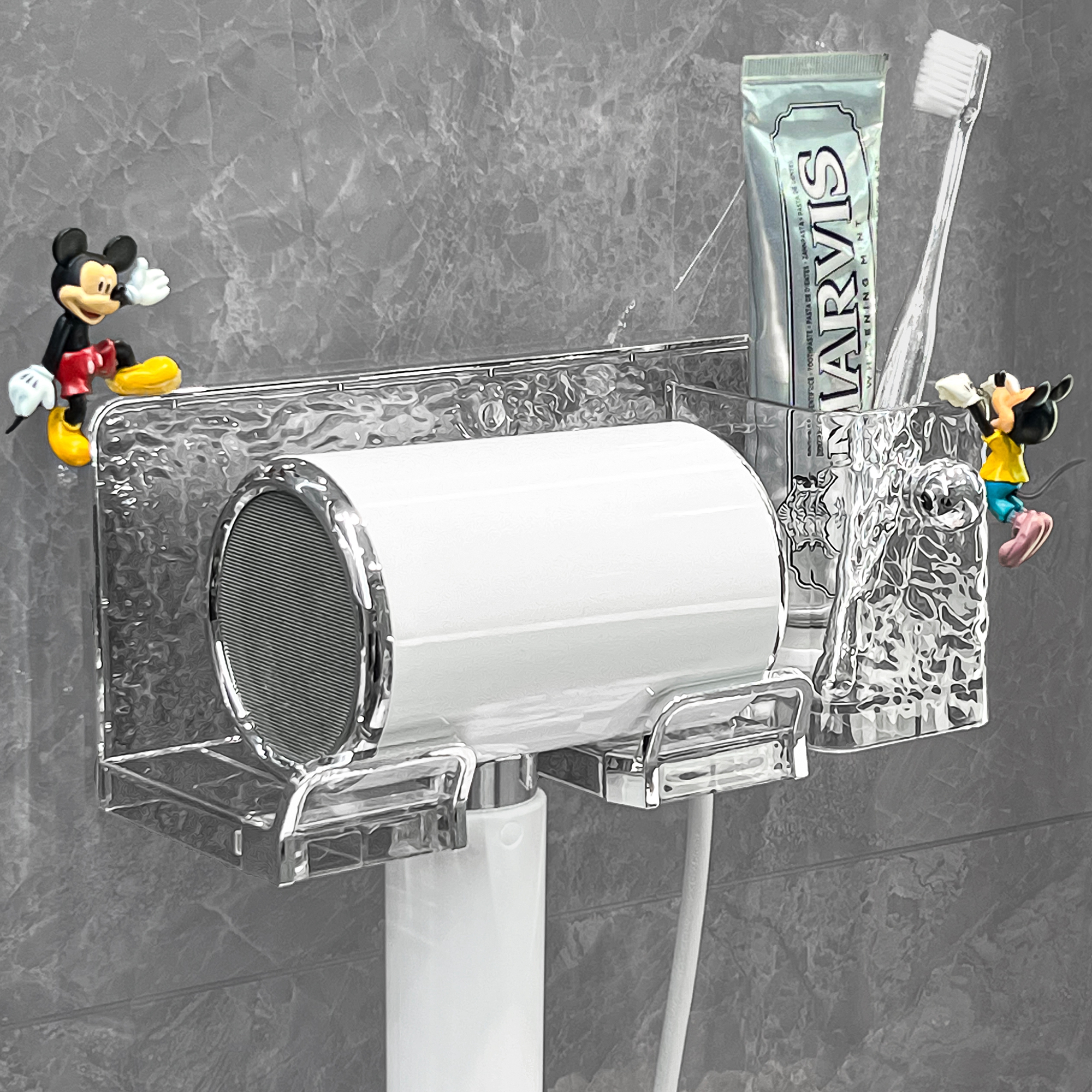 速发卫生间电吹风机筒支架浴物架壁挂免打孔放置架子置纳收室挂架