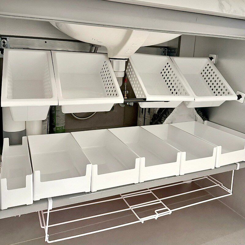 速发浴室柜下水槽柜物架多层卫生间洗漱台盒子抽拉收纳置深柜改造