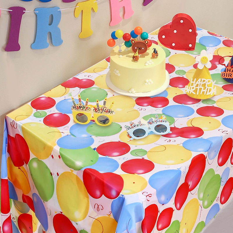 速发儿童生日次对一布性桌派派对搞怪户外野餐甜品台摆台装饰
