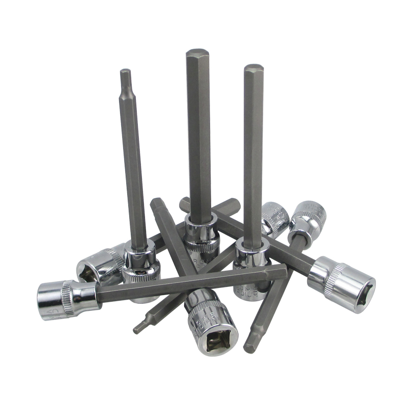 速发/8加长内六角套筒扳手内6角中筒头套飞快速棘轮外批角六嘴批