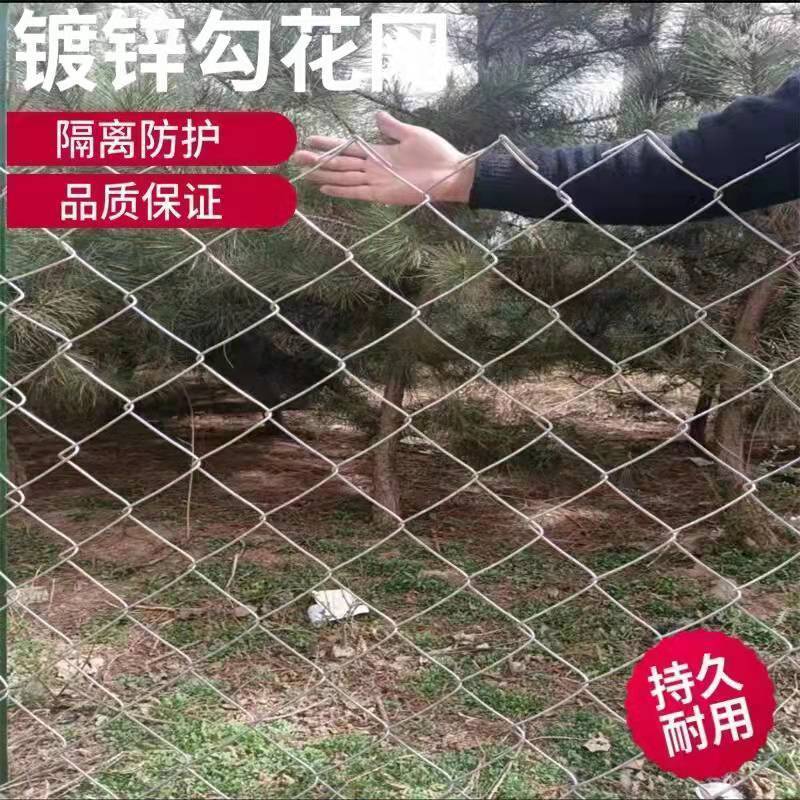 热镀锌勾花网铁丝网果园农场防护网菱形围栏球场围栏网隔离护栏网