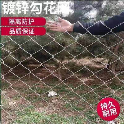 热镀锌勾花网铁丝网果园农场防护网菱形围栏球场围栏网隔离护栏网
