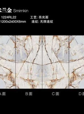 极速轻奢电视背景墙瓷砖大板岩板1200X27L00连纹客厅别墅现代简约