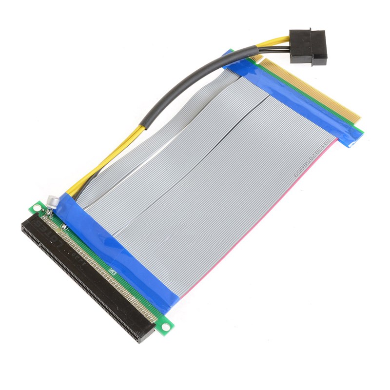 极速PCI-E延长线16X 1X线 PCIE倍速8X公对母转U接线转接卡增高卡