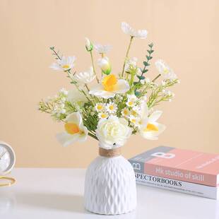 Flowers Daisy Artificial Flowe BouqueRt Fake Silk 极速Autumn