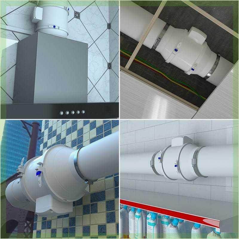 极速欧芬琦 斜流增压圆形管道风机6寸E4寸8寸静音 厨房 家用抽风