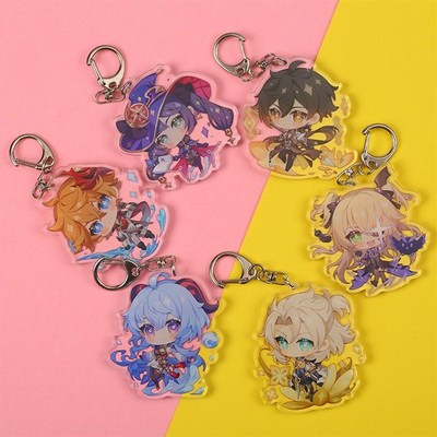 极速2022c Anime Keychain Genshin Impact Venti Paimon Player