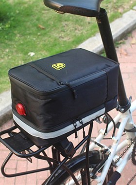 极速。双层户外尾包后尾箱旅游z摩托耐用山地自行车后座架包灰色