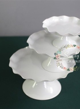 极速S M L White Metal High Feet Cake Stands for 5/6/X8 Inche