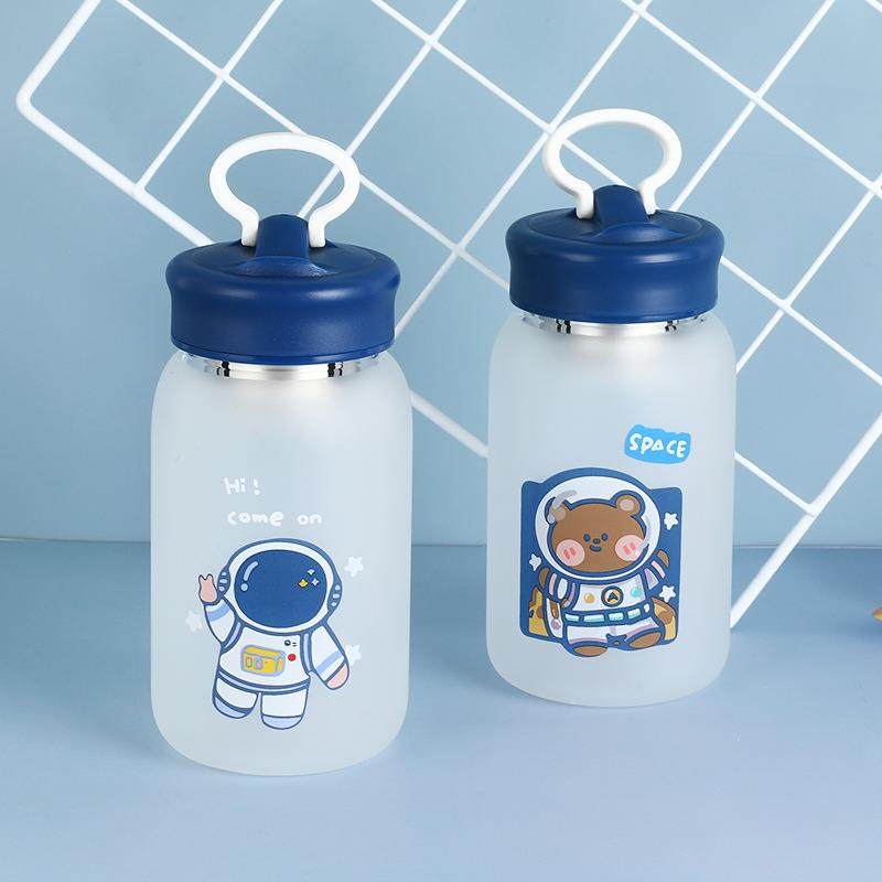 水瓶磨砂星空高硼硅玻璃杯带杯套杯袋礼品杯子茶饮耐高温茶杯,餐饮具,玻璃杯,淘宝优惠券,粉丝福利购,淘宝优惠卷