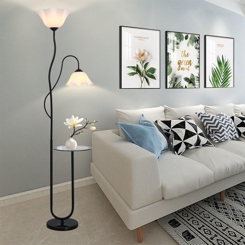 北欧客厅落地灯茶几立式简约现代沙发旁护眼子母智能网红卧室台灯
