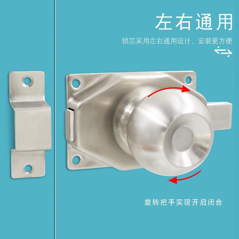304不锈钢球形插销锁拉手门栓木门搭扣明装门销卫生间防盗门锁扣