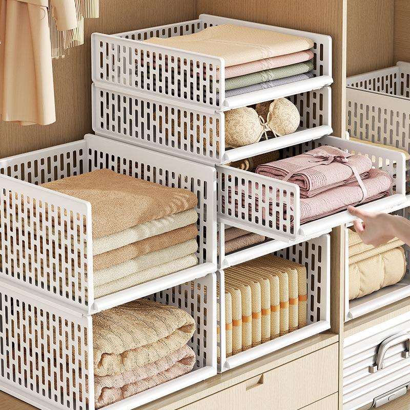 裤子收纳家用衣服衣柜分层收纳箱衣物整理盒抽屉式分格储物架