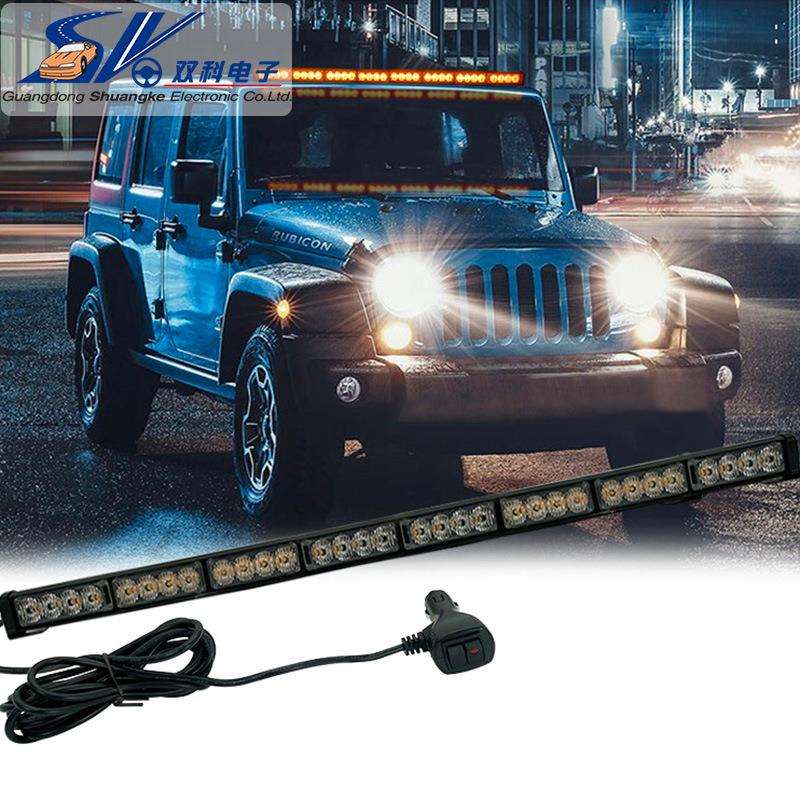 4灯珠8节32LED单排长条灯 96W汽车前后杠灯 12-24V车顶频闪警示灯