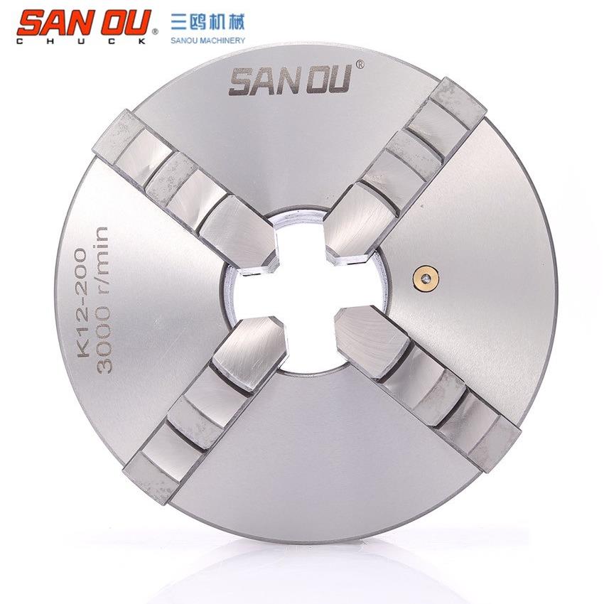 三鸥牌K12-80四爪自定心卡盘 车床配件四爪联动夹具
