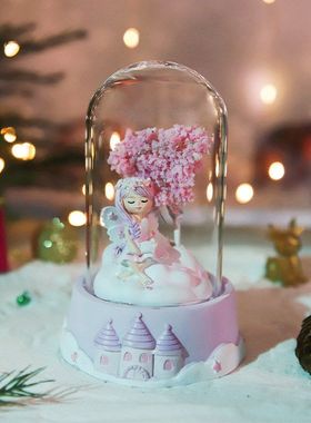 小夜灯花仙子摆件樱花生日礼物