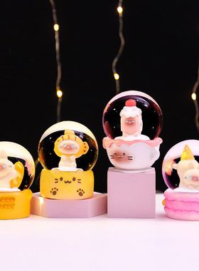 女孩泥男孩小豆发光迷你玩偶摆件