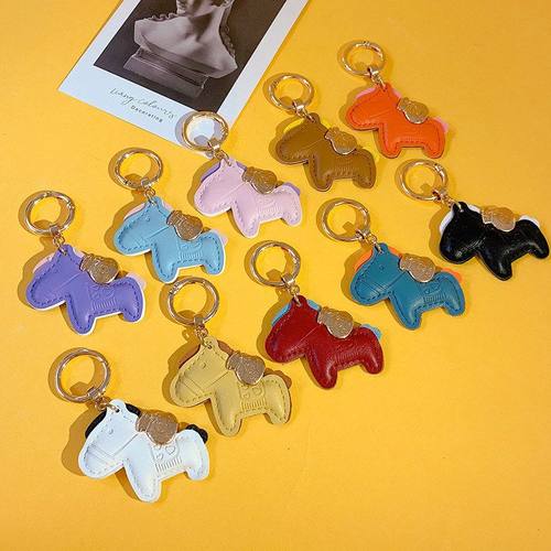 小马有钱包包创意钥匙扣皮革马上