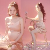 速发22新款 性感唯美吊带裙影楼主肚妈妇摄影服饰 孕咪拍照大题服装