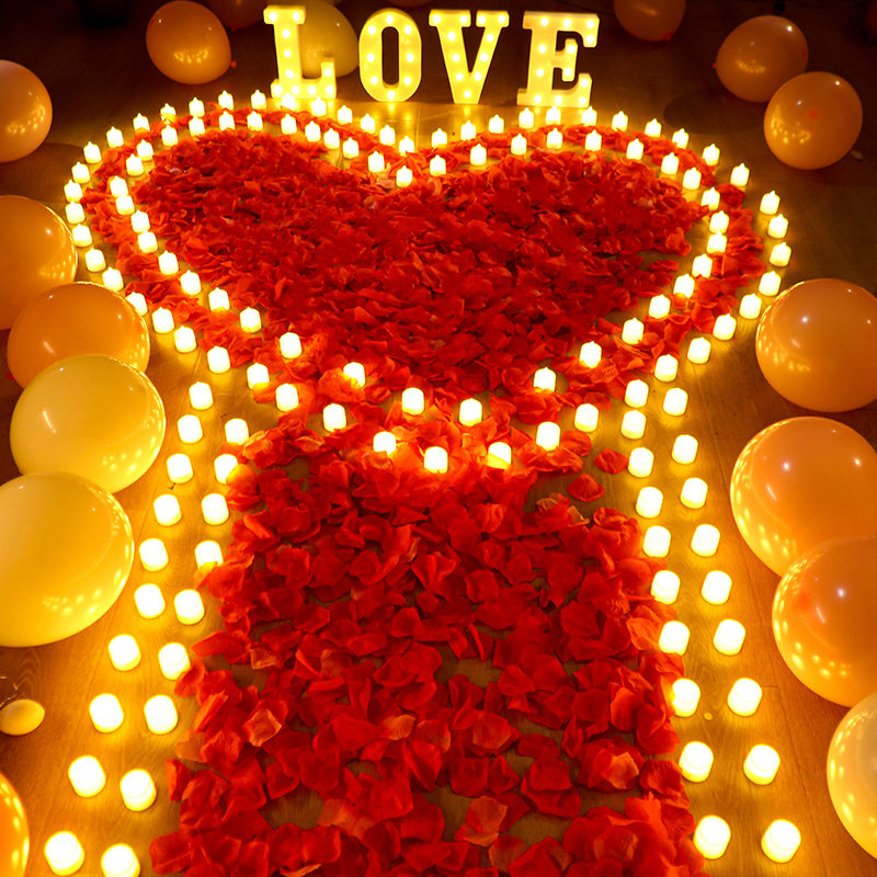 速发求婚道具浪漫惊用场景创表布置喜品字母灯意白室内装饰情人节