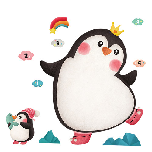 速发冰箱贴纸贴饰装体风立画创意冰箱贴磁性新贴纸创意双门