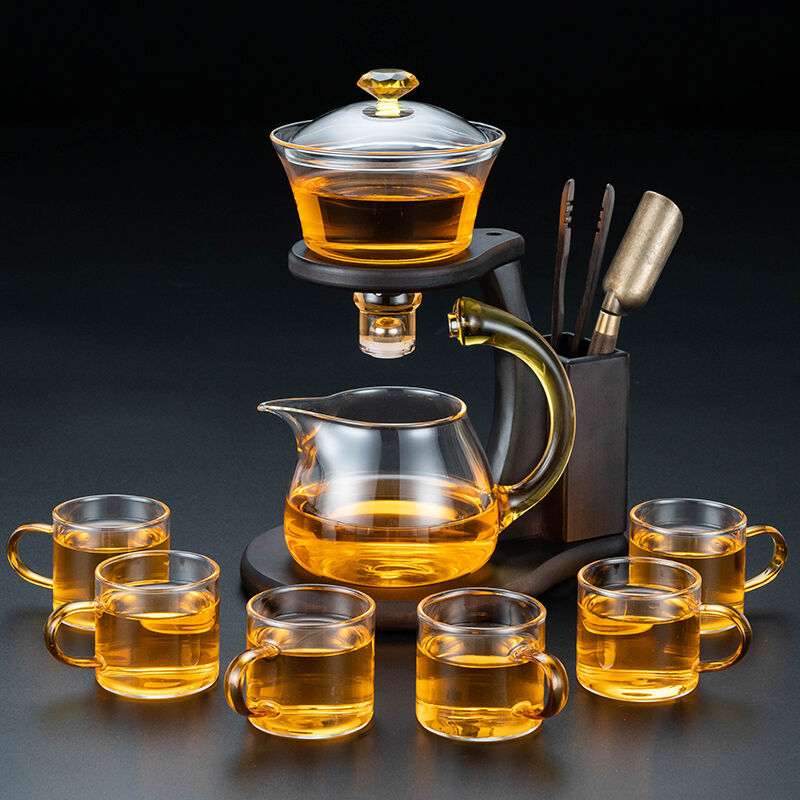 速发磁吸茶具玻璃懒人半全自动茶具功夫茶杯套装家用磁吸茶壶客厅