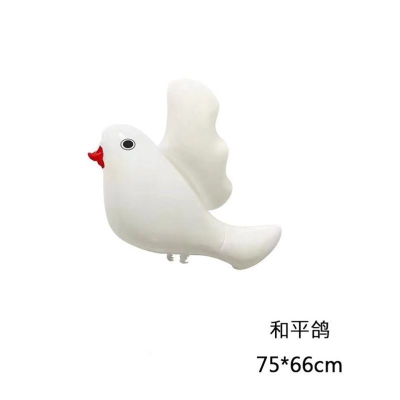 速发户外婚礼放飞白鸽氦气球毕业季和平鸽摄影道具婚庆生日铝膜气