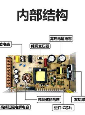 220v转DC5v12v24伏直流变压器2a5a10a15安开关电源盒大功率适配器