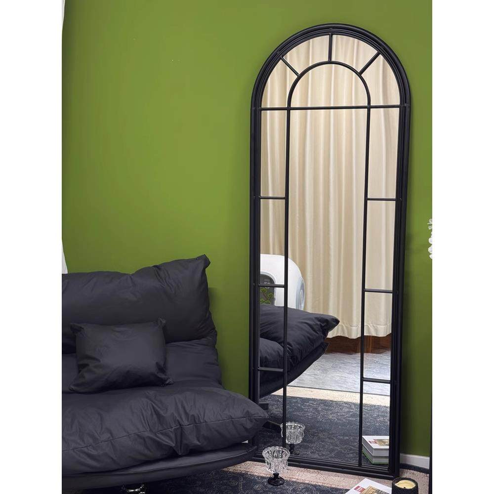 法式复古网红全身镜墙壁挂穿衣镜玄关客厅装饰拱门落地镜试衣镜子