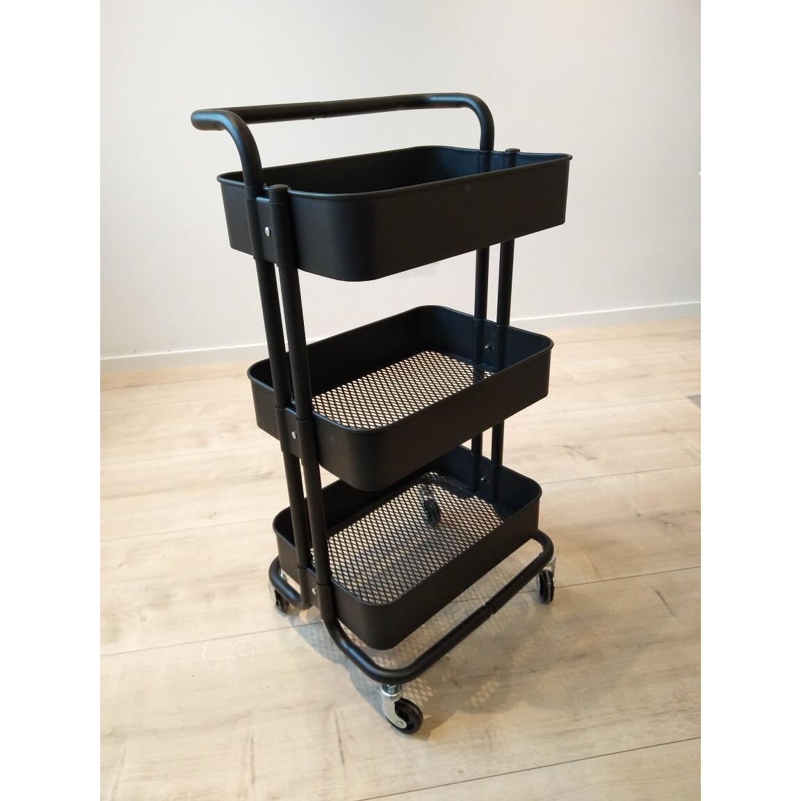 包邮客厅拉斯克手推车三层大号美发火罐美容院小推车美甲工具车子