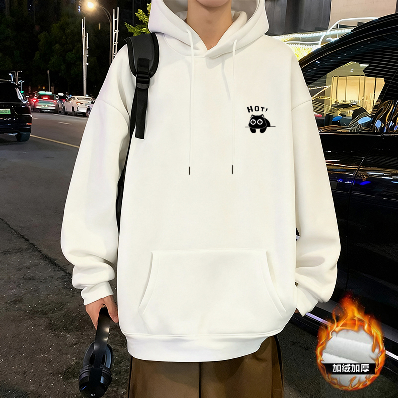国潮牌美式高街重磅纯棉连帽卫衣