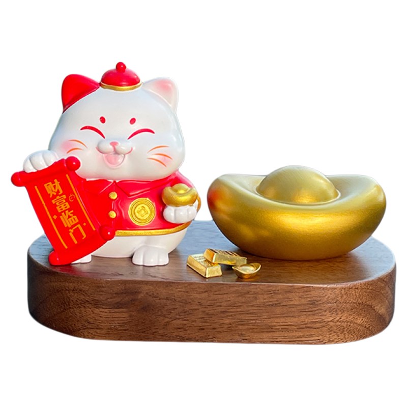 热销汽车招财猫摆件n车内网红创意摆台车载摆件中控台摆件装饰用