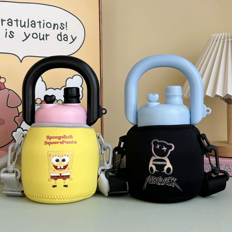 拎拎壶保温杯套斜挎水杯套保护套