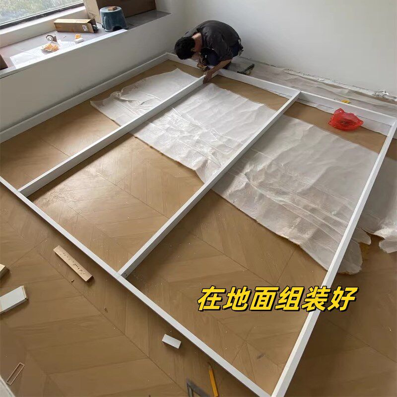 热销铝合金金属衣柜立柱 平开门衣柜80x25矩形铝合金X方管门框框