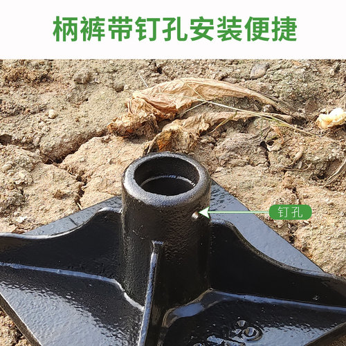 热销大号夯土器h地基夯实地面压实打夯板工具重型农用工具树根凿