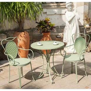 阳台铁艺桌椅套件庭院家具桌椅彩色桌椅三件套咖啡厅桌椅休闲桌椅