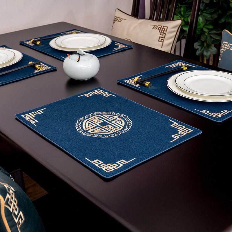 新中式餐垫杯垫茶垫布艺刺绣中国风家用餐盘垫碗垫隔热防烫垫定制,居家布艺,餐垫,淘宝优惠券,粉丝福利购,淘宝优惠卷