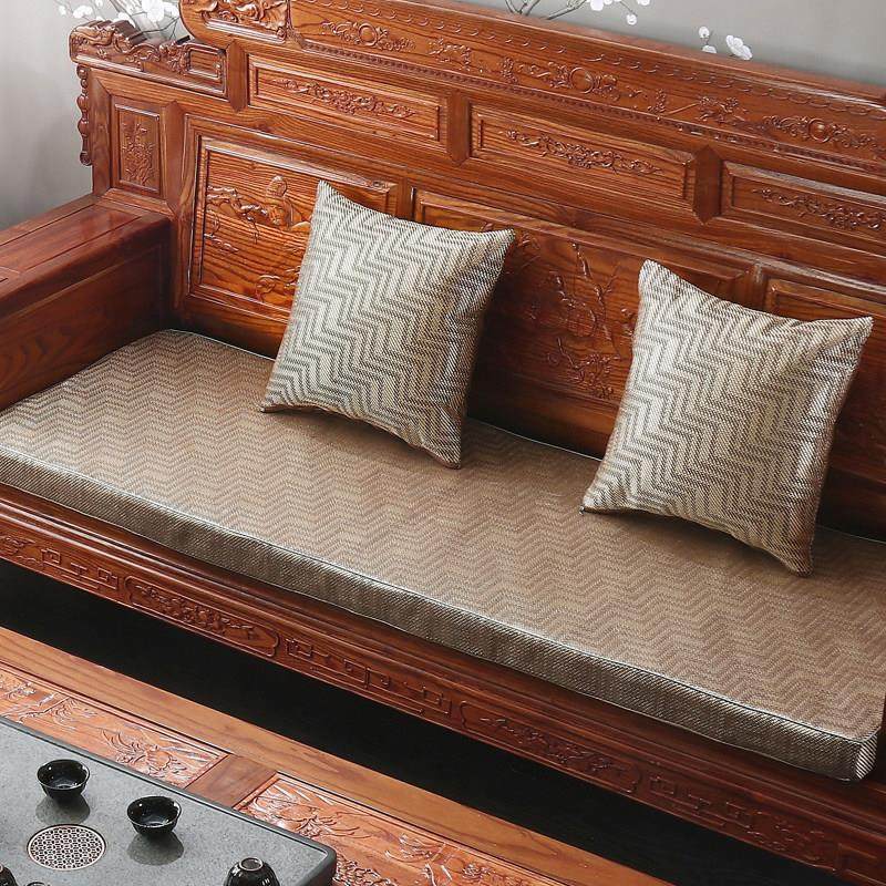 夏季红实木沙发坐垫冰丝藤席凉席竹垫子防滑夏天高密度海绵可定做,居家布艺,沙发垫,淘宝优惠券,粉丝福利购,淘宝优惠卷