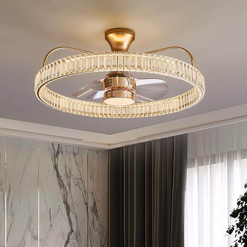 摇头风扇灯客厅餐厅现代简约轻奢水晶主卧室灯书房隐形吊扇吸顶灯,家装灯饰光源,风扇灯,淘宝优惠券,粉丝福利购,淘宝优惠卷