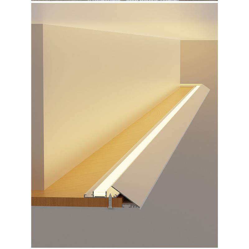 薄如蝉翼斜面灯槽悬浮吊顶反光铝槽灯45度斜边发光回形吸顶灯带型,家装灯饰光源,室内LED灯带,淘宝优惠券,粉丝福利购,淘宝优惠卷