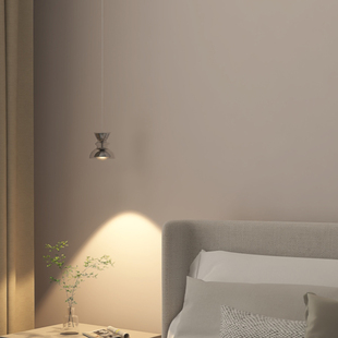 牀头吊灯现代简约主卧室网红轻奢吧台玄关高级设计师感单头小吊灯